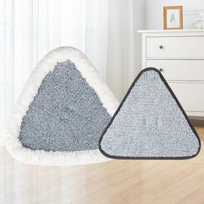 China Sustainable Wholesale magic triangle mop cloth adapt to 360 degree rotatable mop dual use for water absorption and decontamination for sale