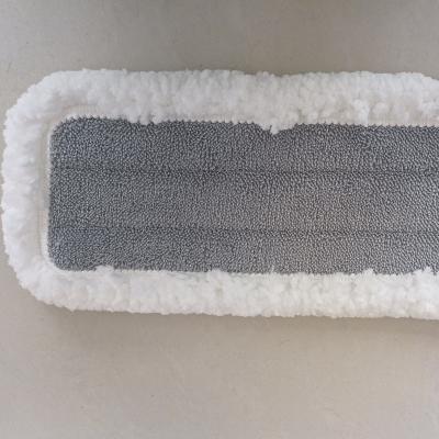 China Sustainable Wholesale customized size spray mop head washing replacement pad microfiber  flat mop cloth head for sale