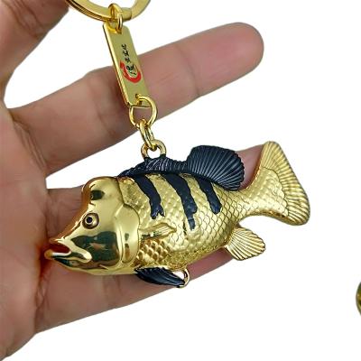 China China Manufacturers Custom Metal Marine Animals Fish Commemorative Key Key Chain Painting Zinc Alloy Filling Key Chain Production for sale