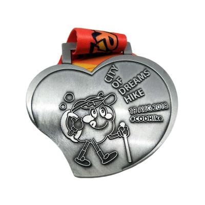 China Hotel and resort supply 3D silver gold/antique zinc alloy antique/customized high quality copper antique running marathon MEDALS,with Shenghua r for sale