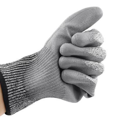 China Carbon Fiber Heat Resistant And Cut Non-Slip Heavy Duty PU Coated Gloves For Hands for sale