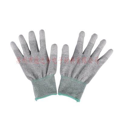 China Esd PU Coated Non-Slip Breathable High Quality Non-slip Gray Antistatic Gloves for sale