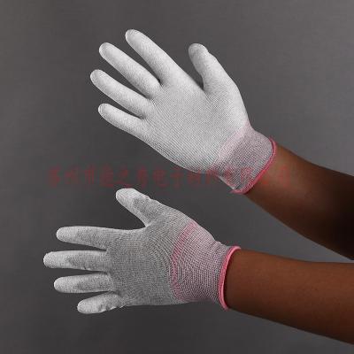 China Hot Sale Non-slip Gray Esd Pu Palm Industriales Coated Joint Safety Gloves for sale