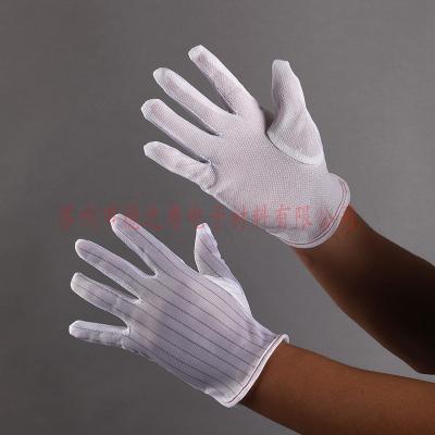 China Antistatic Cotton Knitted PVC Dotted Inspection Working ESD Dot Plastic Gloves for sale