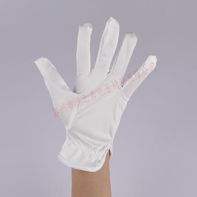 China Super Soft Microfiber Inspection Gloves Antistatic Customized Jewelry White Gloves for sale