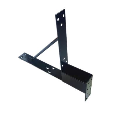 China Coating Iron Hardware Products Door Bracket Metal Black Bracket for sale