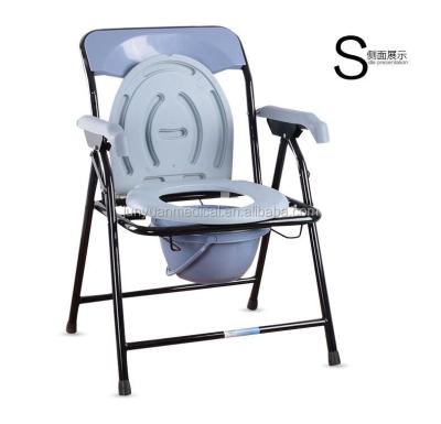 China Clinic Centers Best Quality Home Nursing Portable Commode Chair Stainless Steel Folding For Elderly Or Patients for sale