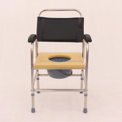 China Wholesale Wheelchair Transfer Commode Steel Factory Portable Stainless Steel Folding Chair for sale