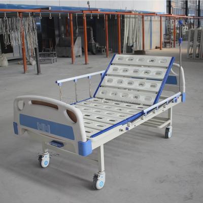 China Hosptial Low Price One Function Bed Medical Manual Single Position Hospital Bed for sale