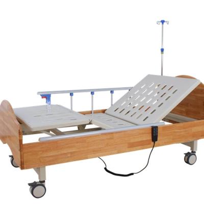 China Hosptial Home Care Wooden Electric Long Term Care Beds Hospital Medical Care Bed With Two Functions zu verkaufen