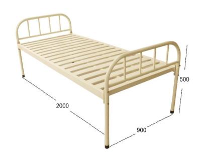 Cina 2022 best selling metal single medical manual bed cheap metal bed with iron headboard in vendita