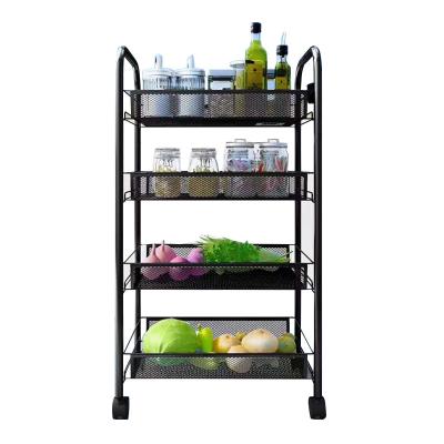 China 2021 Kitchen Storage Organizer Kitchen Storage Shelves Sustainable 4 Layers for sale