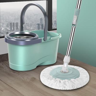 China High Quality Durable Magic House Floor Rotating Floor Dust Cleaning Broom and Bucket with Wheels for sale