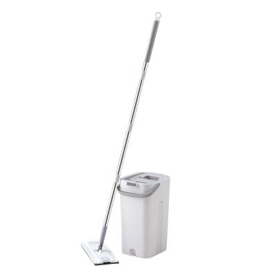 China 360 Degree Viable Hands Free Head Kemeige Automatic Household Floor Mop Cleaning Absorbent Bucket for sale