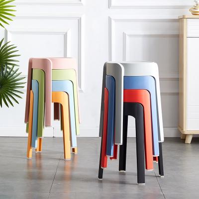 China Wholesale Adjustable Home Modern Stackable Kitchen Furniture Plastic Modern Dining Chairs Cafe PP Plastic Dining Chair (Other) for sale