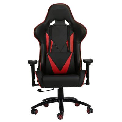 China Free Sample Convertible PC Racing Reclining Led Computer Gaming Chair With Footrest Manufacturer for sale