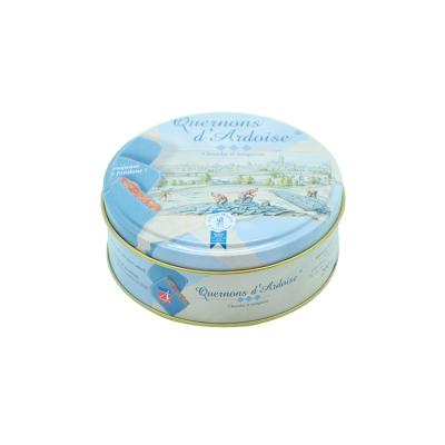 China Environmentally friendly high-grade packaging the new frozen biscuit Tin Box For Food Grade round biscuit Tin Box Color Customizable Set for sale