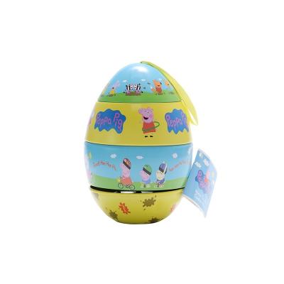 China Recyclable Egg Shape Chocolate Tin Box Packaging for sale