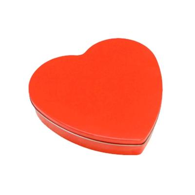 China Recycled Materials Heart Shape Valentine Christmas Promotional Gift Tin Can Packaging Chocolate Candy Cans for sale