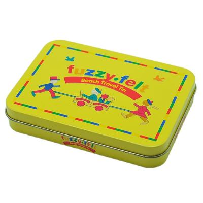 China Yellow Printing Luxury Cosmetic Mask Recyclable Tinplate Material Cosmetic Packaging Tin Box for sale