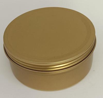 China Europe Meiko Large Size Screw Tin D97x44hmm Gold Tin Box Metallic Package for sale