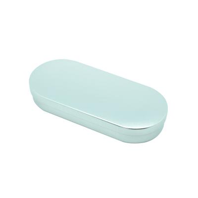 China Custom Printed Recyclable Oval Shaped Pencil Case Chocolate Cookie Metal Tin With Hinge Lid for sale