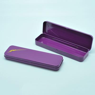 China Hot Selling Custom Colored Rectangular Pencil Recyclable Metal Tin Box for sale