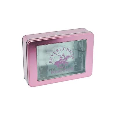 China Recyclable Watch Tin Box With PVC Window for sale