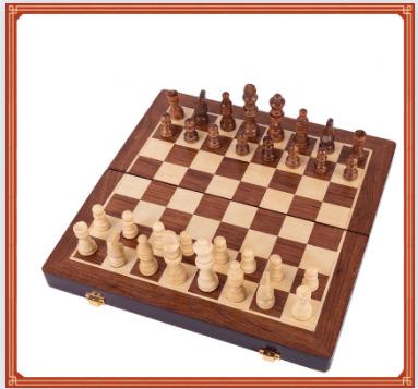 China DIY Toy Set High Quality Classic Educational Wooden Chess Board Game Toy Learning Chess for sale