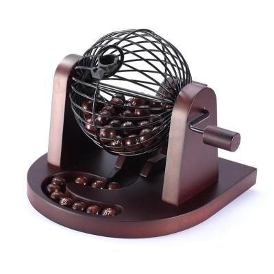 China Wooden bingo game cage with wooden bingo balls LL-C005 for sale