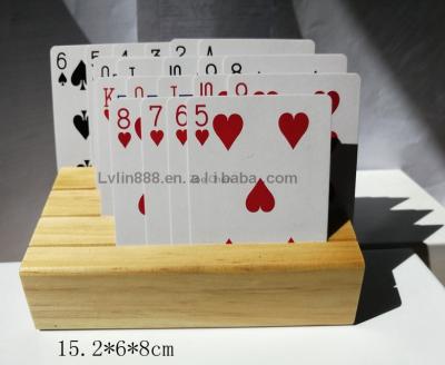 China Wooden wooden card holder/wooden playing card holder /poker card holder for sale