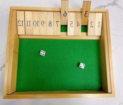 China Educational DIY Toy Set Shut The Box Classic Board Game For Kid Game for sale