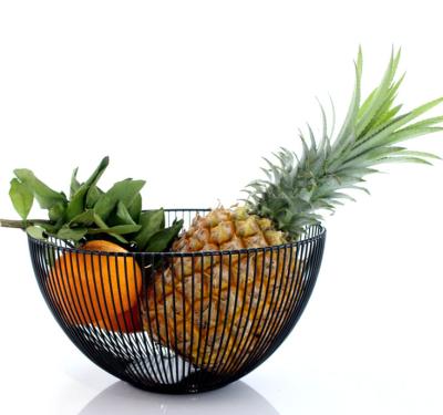 China Nordic Kitchen Mesh Fruit Basket of Europe Household Metal Wire Basket for sale