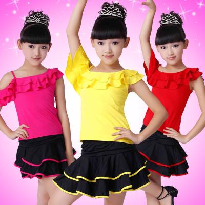 China Children dance Latin dance skirt dress new girls dancing uniforms your LOGO can be printed for sale