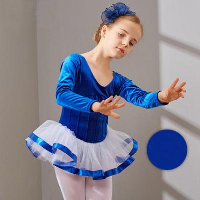 China Children dance costumes girls velvet long-sleeved autumn uniforms children's ballet dance dress for sale