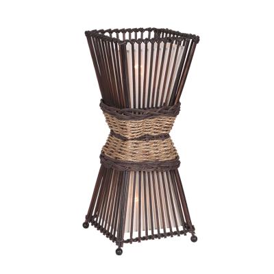 China Lighting 2 Functions Bamboo Rattan Table Lamp Table Light Lights Bamboo For Home for sale