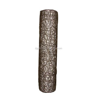 China Lighting Works Hot Sale Fabric Shade Rattan Floor Lamp For Indoor Light for sale