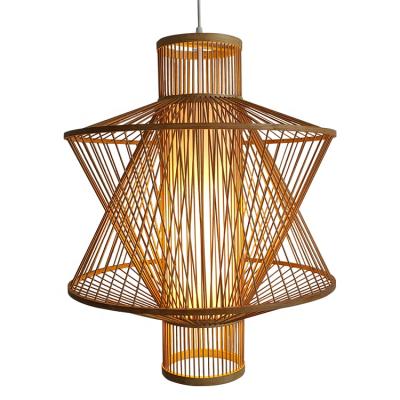 China Lighting Works Modern Bamboo Light Fixture Pendant Lamp Indoor Use for sale