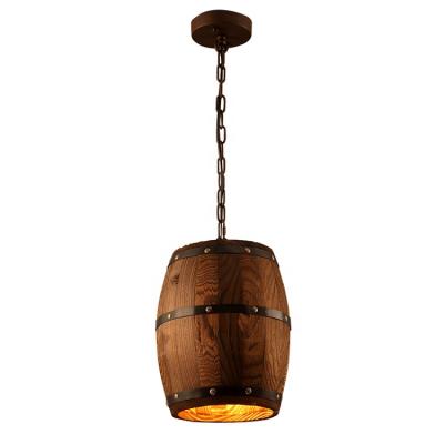 China Lighting works retro European and American style wine barrel chandelier natural chandelier hanging light European and American retro rural for sale