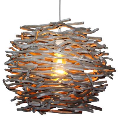 China Lighting Works Modern Wooden Light Fixture Pendant Lamp Indoor Use for sale