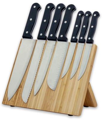 China Sustainable Natural Bamboo Wood Magnetic Cutlery Knife Building Holder for sale