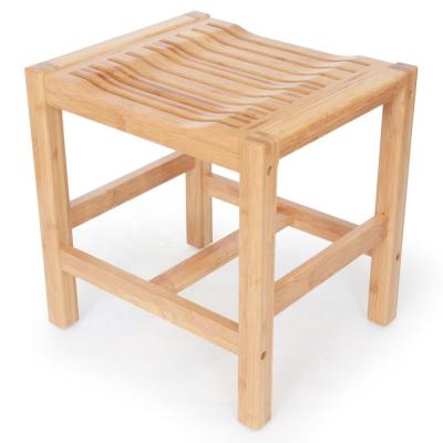 China ToiletTree Eco-Friendly Products Luxury 100% Natural Bamboo Wood Bath Seat And Bench for sale