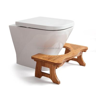 China Eco - Friendly Full Bamboo Wood Squat Seat Toilet Squatty Step Stool for sale