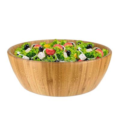 China Sustainable Bamboo Serving Salad Bowl (Mixing Bowl) Bowl For Fruits Or Salads for sale