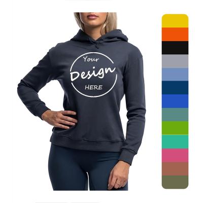 China Breathable OEM Custom High Quality Cotton Fleece Hoodie Slim Fit Hoodie Women Gym Fitness Sweatshirt Women for sale