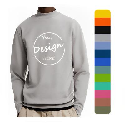 China Anti-pilling OEM Men blank crew neck sweatshirt custom logo cotton pullover plus size men's pullover for sale