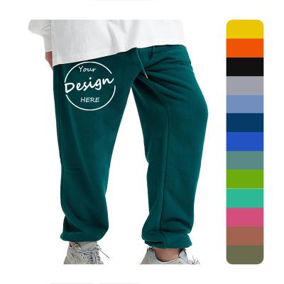 China Anti-pilling OEM Custom LOGO Breathable Green Joggers Winter Plus Size Sweatpants Athletic Men Pocket Drawstring men stack joggers for sale