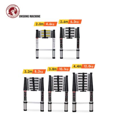 China Aluminum Telescopic Ladders Universal Alloy Telescopic Single Straight Ladder EN131 3.2m for sale