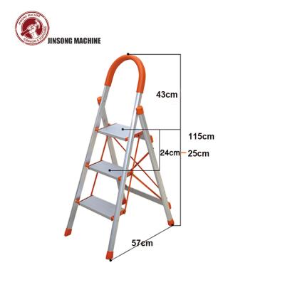 China Universal Folding Ladders Household 3 Folding Aluminum Step Ladder for sale