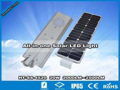 China Hitechled 20W Smart All-in-one Solar LED Street Light | Farolas Solares Todo-en-uno for sale